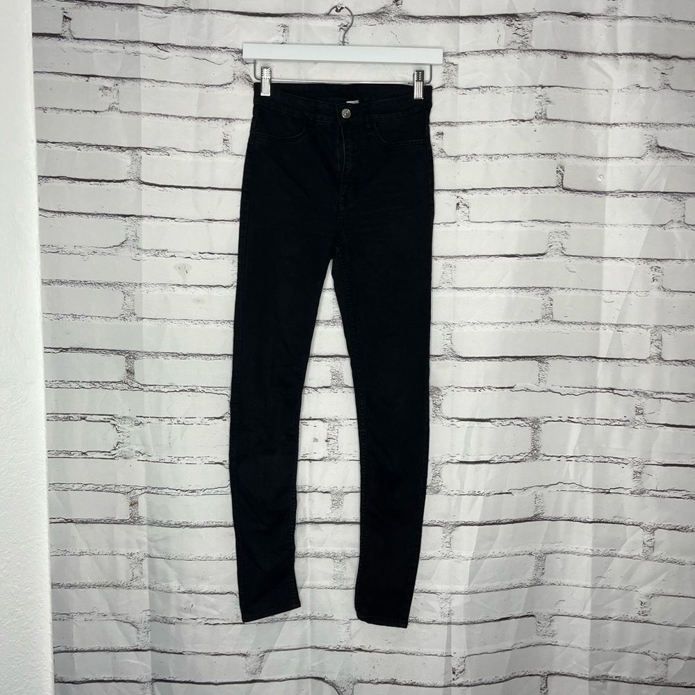 H&M Divided High Rise Black Skinny Jeans Women’s 6 Modern Flex Denim Stretch
